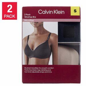 Calvin Klein Ladies' Wirefree Bra 2-pack NEW Open Box